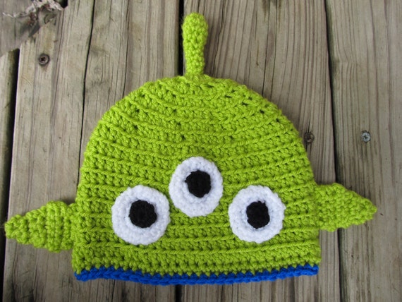 Toy Story Alien Crocheted Hat by twotwinklestars on Etsy