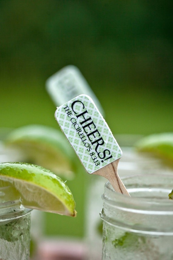 Personalized Wedding Drink Stirrers Swizzle Stick Stir