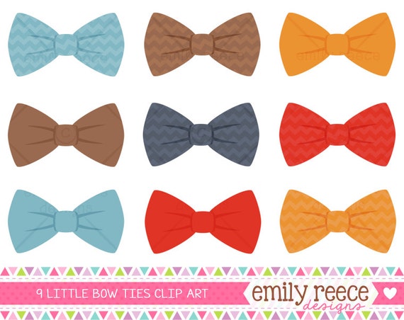 50% OFF - Boy Bow Ties Blue Red Brown Chevron Cute Clip Art - Commercial Use - Scrapbooking Invitations Cards - Instant Download Il_570xn