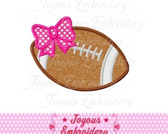 Instant Download Football Bow Applique Embroidery Design NO:1589