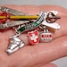 Ski Pin with Charms -Mount Titlis, Snow Skying Central Switzerland’s loftiest peak