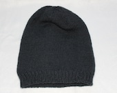 Slouchy Hat - Mens Slouchy Beanie Hat, Warm Hat, Wool Sloucy Hat, Grey/Gray Mens Sloucy Hat