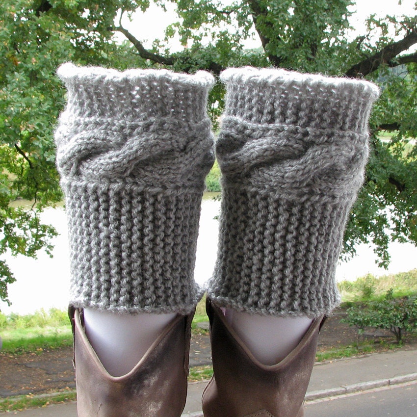 Hand Knitted Boot Cuffs Leg Warmers knit boot socks boot