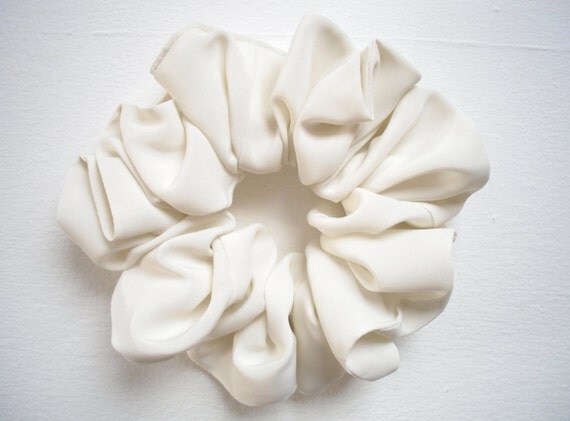 for silk hair scrunchies Ponytail Hair Holder Silk Scrunchie, Silk Large White Scrunchie, Hair