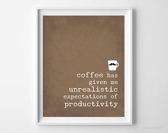 Coffee Office Decor Printable Art Typography Digital Print Retro Art Distressed Instant Download Il_570xn