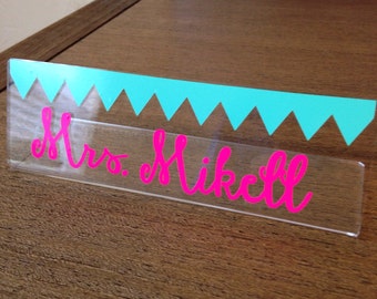 Personalized Teacher Name Plate