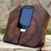 SUPER SALE Wooden iPhone 4,5 Docking station, Wood iPhone Stand, Recycled Elm Dock Charging Station, iPhone 5 Gear, Solid Wood Dock, Gift