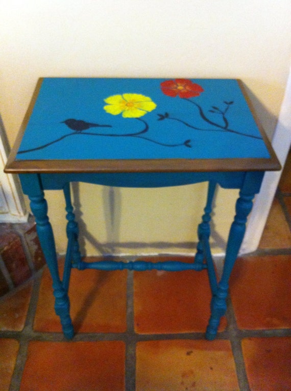 Items similar to Antique Hand Painted Table on Etsy