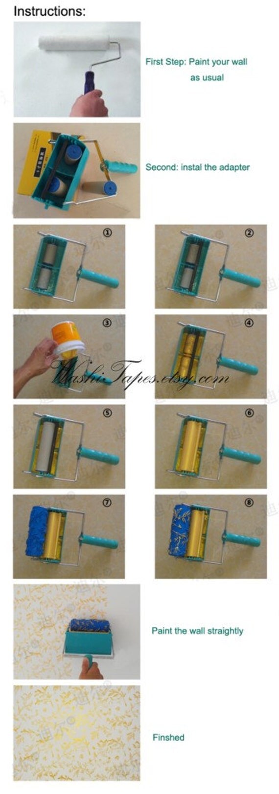 5 inches Wall applicator patterned paint roller applicator