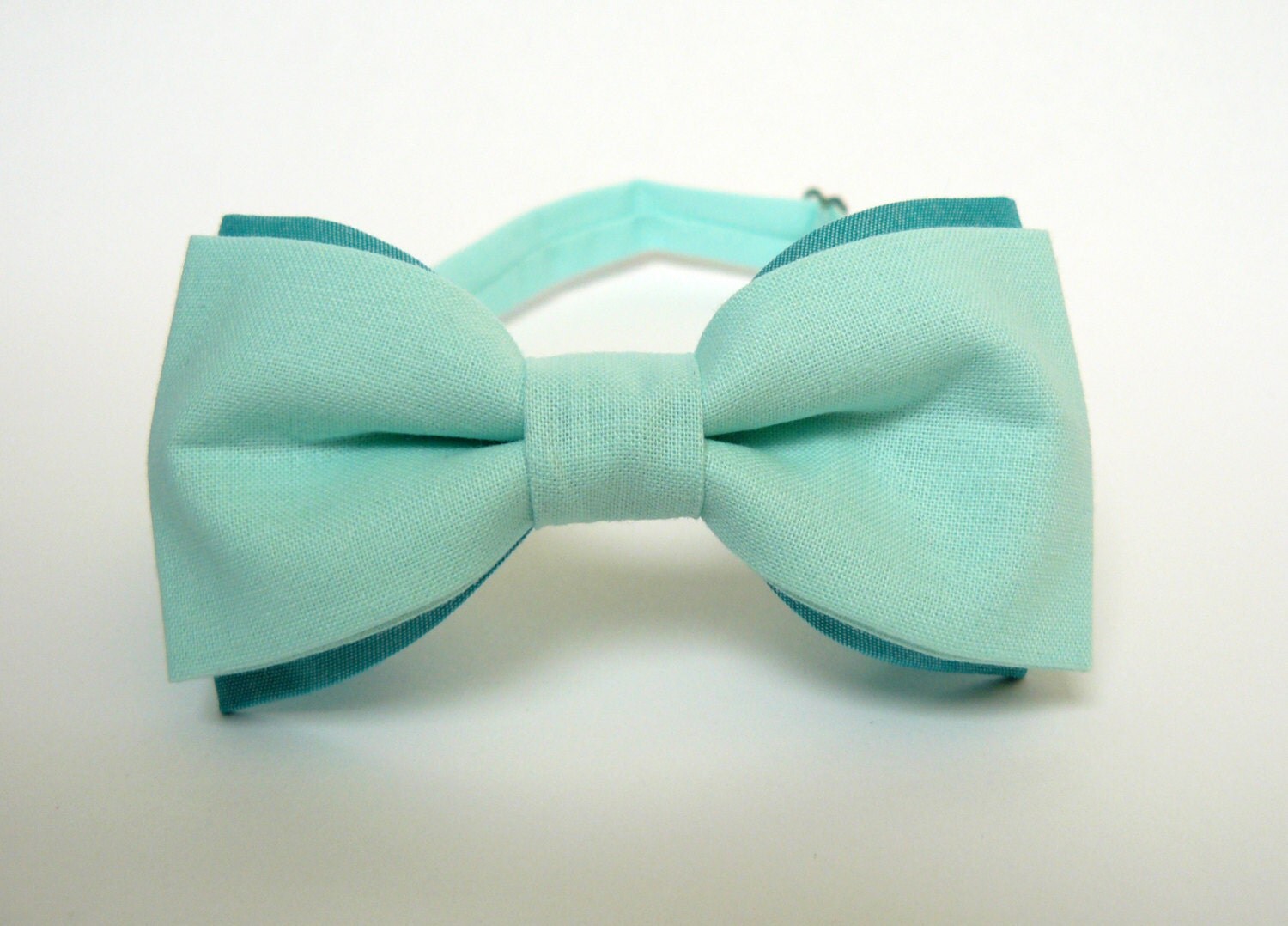 Mint Bow Tie for Men by BartekDesign pre tied double color
