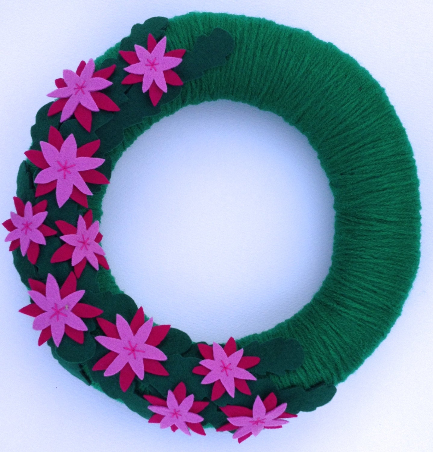 Christmas Cactus Wreath - Yarn Wrapped