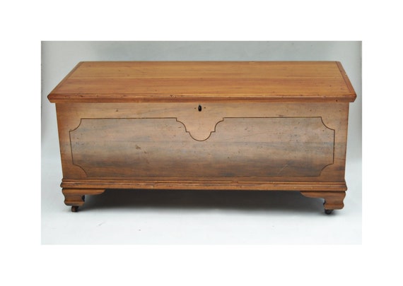 FREE SHIPPING Antique Cedar Trunk Chest Early by silverbranchhome