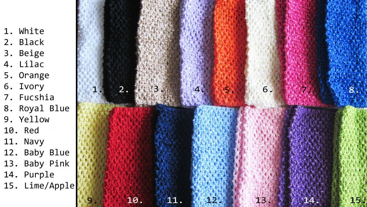 Large 7x9 Crochet Headbands or Tutus You Pick by TutieCutieTutus