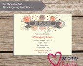 Be Thankful Thanksgiving Invitations - Printable Thanksgiving Dinner Invitations Il_170x135