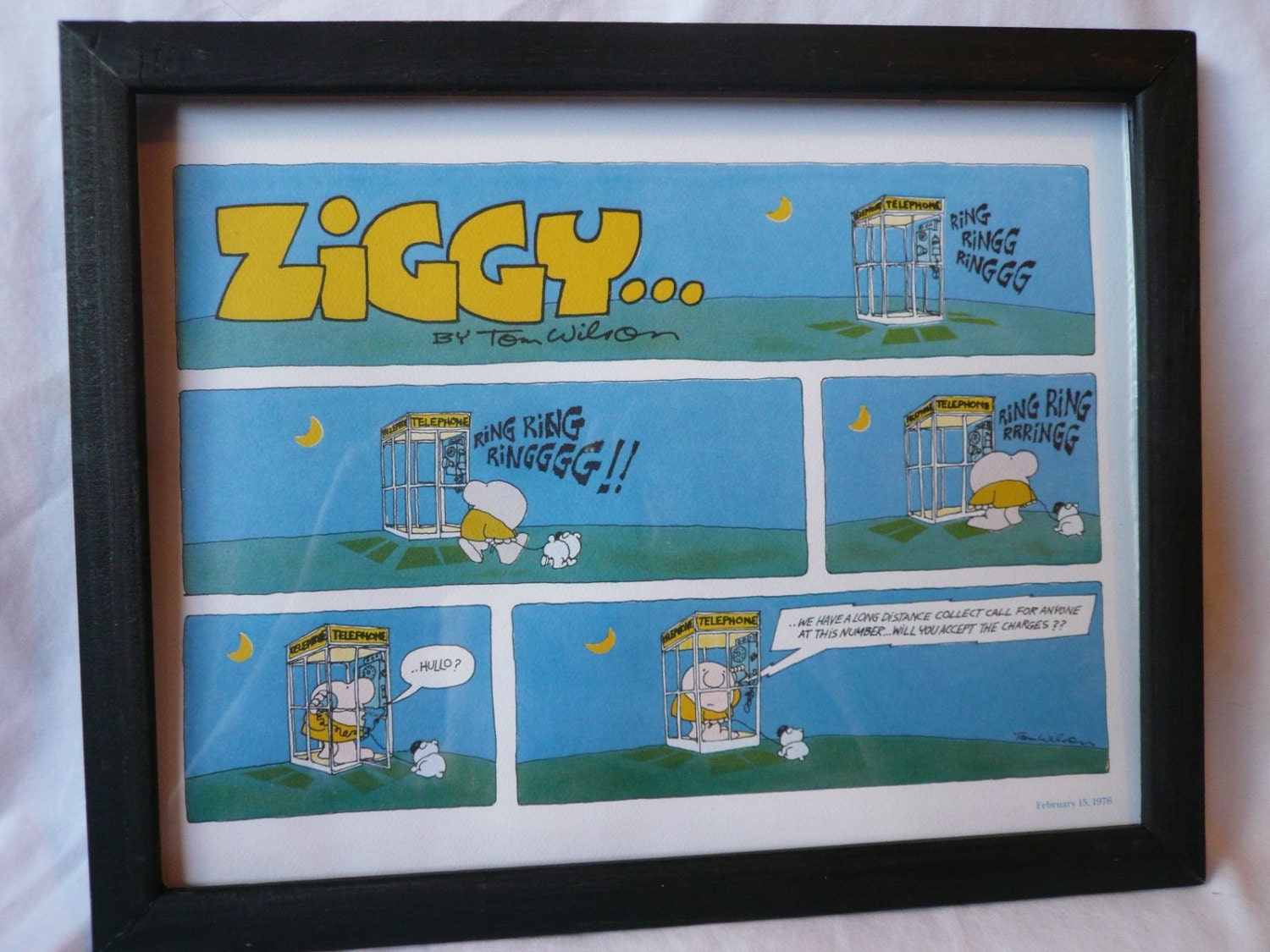 Vintage Ziggy Print Comic Strip Poster 1970s Art Phone 0221