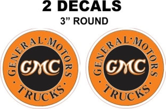 2 Vintage  Style General Motors GMC  Trucks Decal  by 