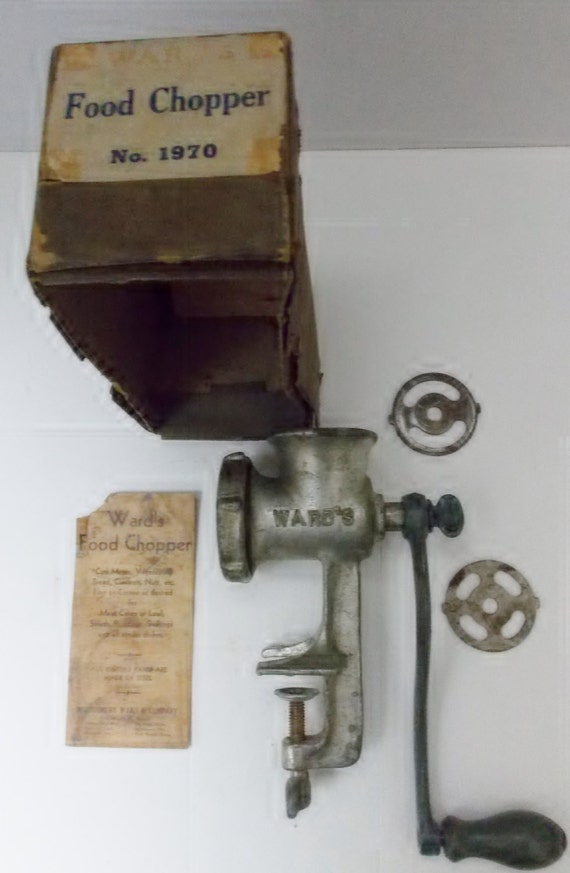 food chopper by Wards Antique food grinder by DocsOddsandEnds
