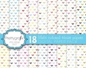 80% OFF SALE multi colored heart digital paper, commercial use, scrapbook papers, background - PS590 Il_170x135