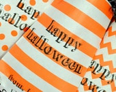 Halloween Party Bags--(24) Personalized ORANGE CHEVRON Favor Bags,Halloween Treat Bags (5x7)Popcorn bag, Carnival Party, boutique/bakery bag Il_170x135