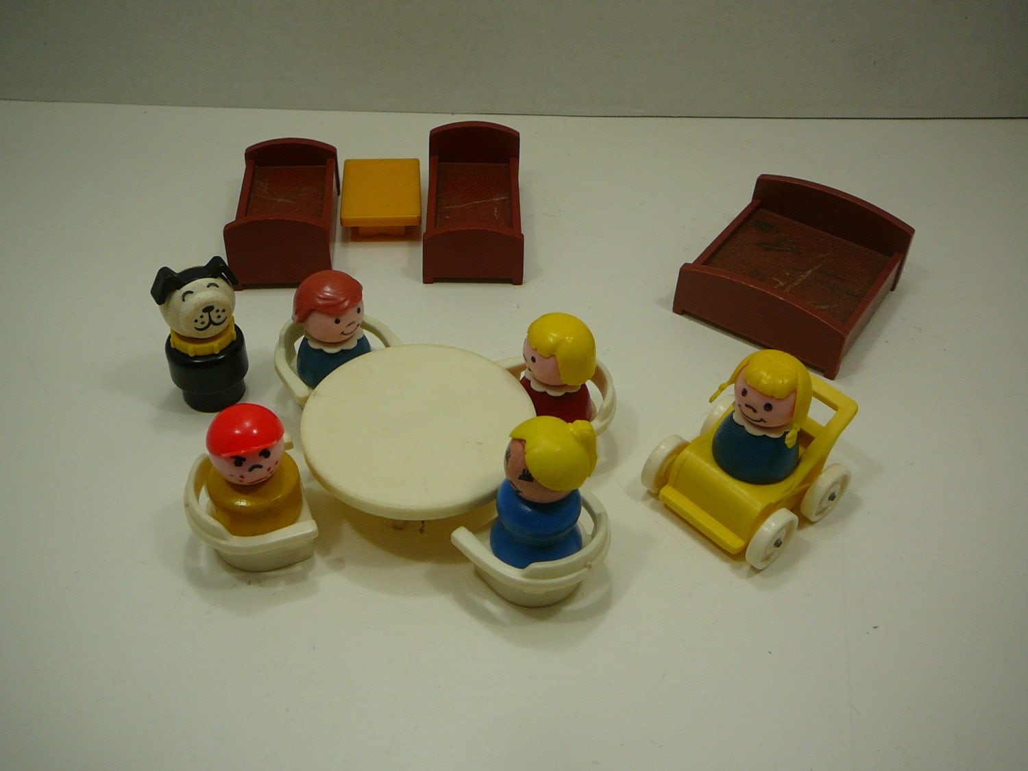 Fisher Price Doll House Accessories, 1960s, Vintage toy Haute Juice