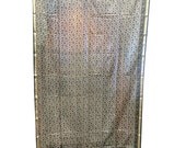 Art Deco Silk Sari Curtain Gray Drapes