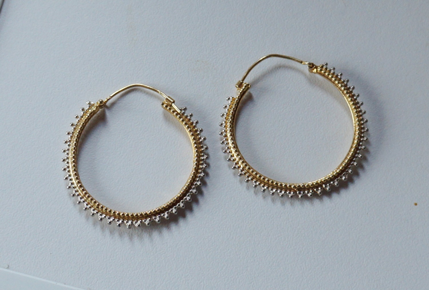 Gold vermeil ethnic earrings. Vermeil tribal by CandelaJoies