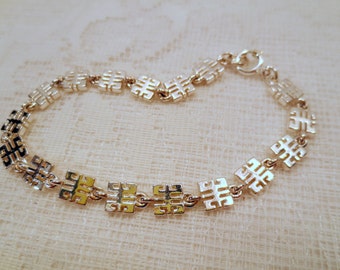 Vintage Givenchy Bracelet, Silver Tone Multiple Logos, Designer Bracelet, Vintage jewellery, Runway, Couture