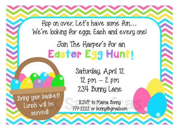 Funny Easter Egg Hunt Invitations 3