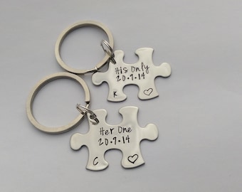... Her one, His only hand stamped - wedding present 11th anniversary