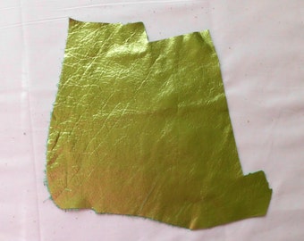 Metallic Green Cowhide Leather