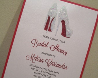 bridal shower invitations shoes