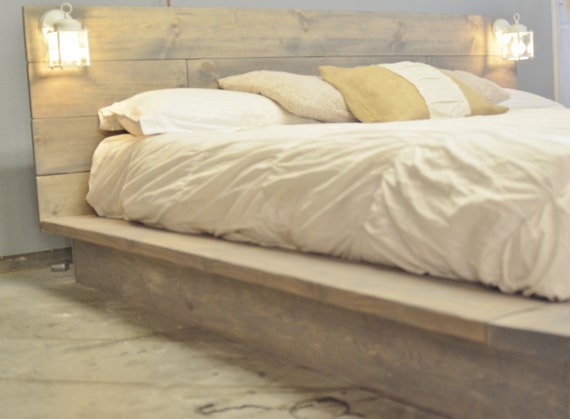 White Wood Bed Frames wood platform bed frame with white lighted headboard-salta White Wood Bed Frames wood platform bed frame with white lighted headboard-salta