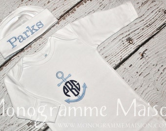 Baby Boy Coming Home Outfit - Newborn Boy Coming Home Outfit - Baby Gift - Personalized Newborn - Newborn Pictures Outfit - Pima Cotton