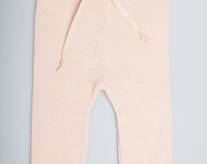 SALE 20% OFF Drawstring pants / baby alpaca wool leggings for babies and toddlers/ pale rose pants for boy / girl / toddler / kids / baby