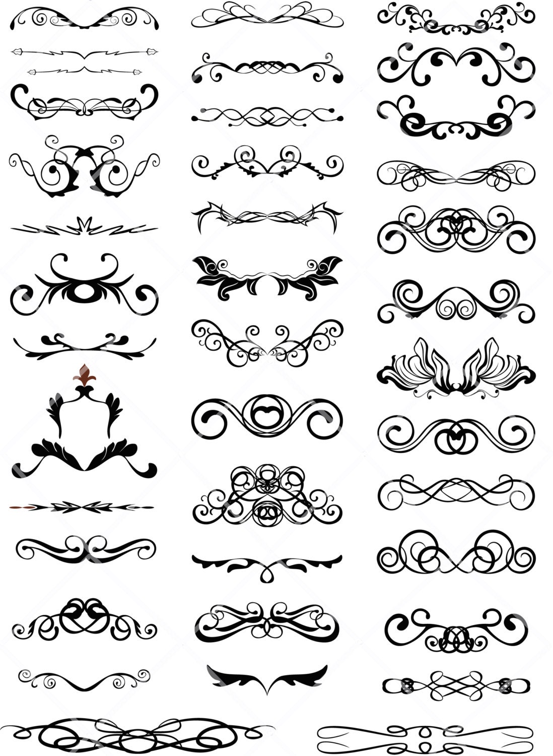 INSTANT DOWNLOAD 38 Digital Borders Frames by DigitalVintageDreams