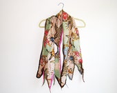 Nuno Felted Wool Scarf. Wool Wrap Scarf. Soft warm scarf. Art Scarf. Felt Scarf. Long scarf. Chunky Wool Scarf