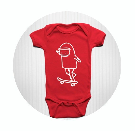 Skateboard Newborn clothes Infant Clothing by SilkPrintingWorld