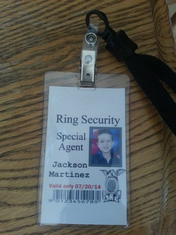 Items similar to Ring Security ID Personalized on Etsy