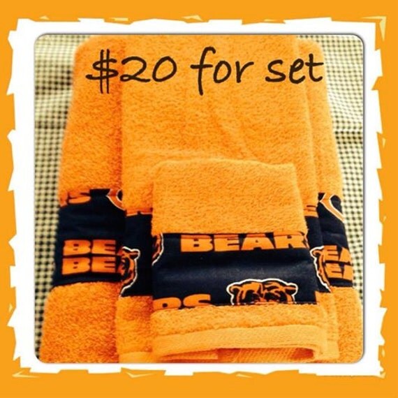 chicago bears hand towels