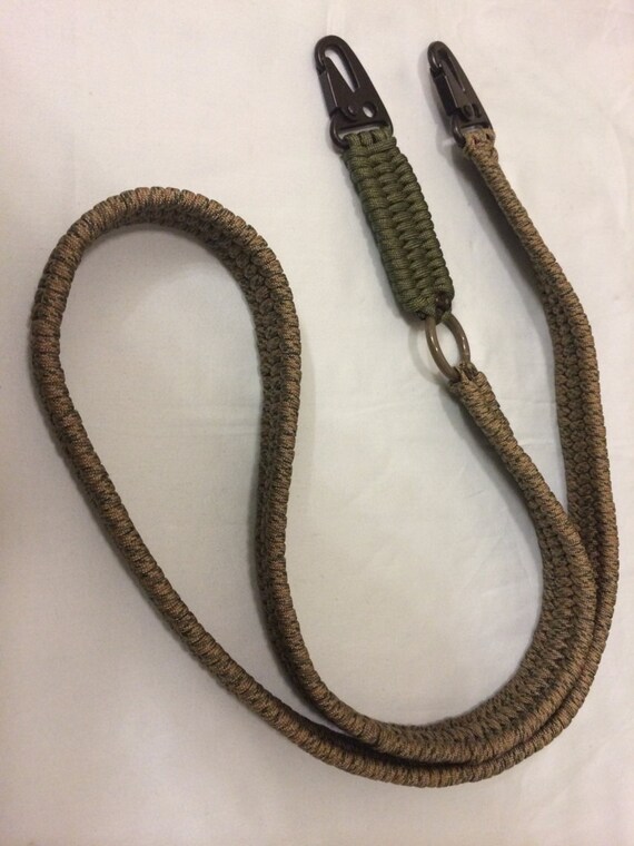 Tactical Camo One Point Paracord Rifle Sling by NandKDesigns