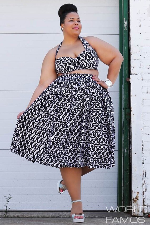 maxi skirt and crop top plus size
