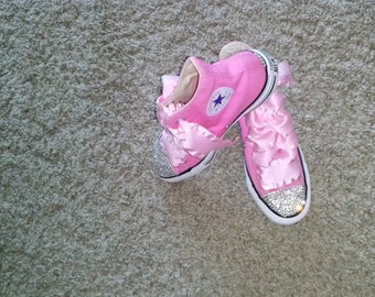 Adult Blinged out TutuBanks Converse Chucks