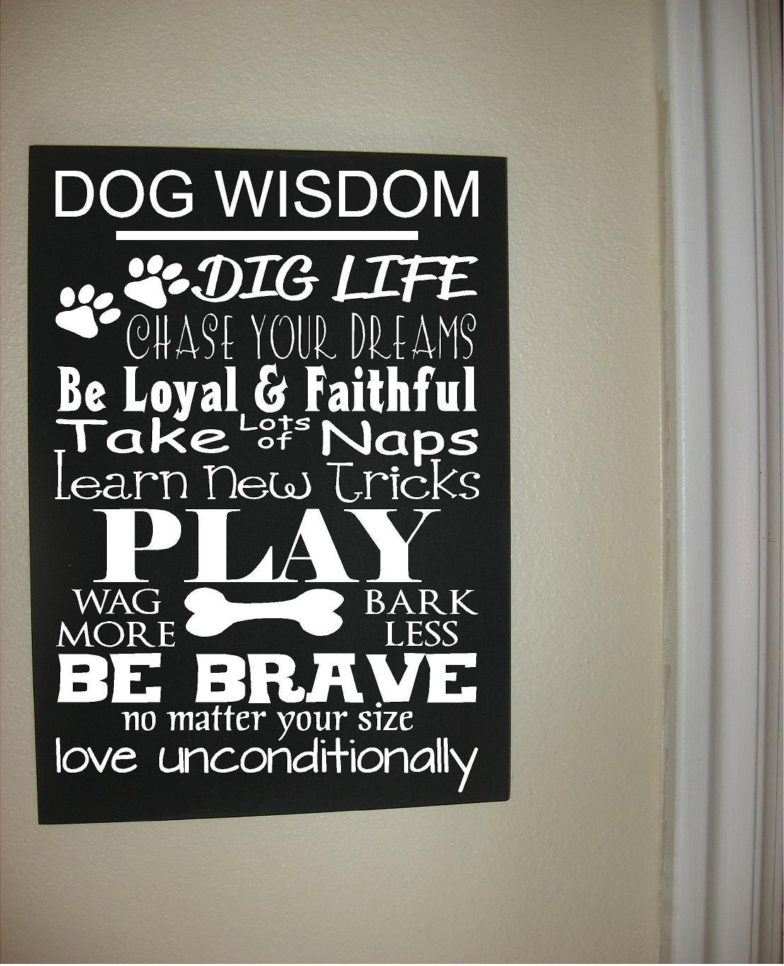 Custom Personalized Wooden signDog Wisdom by CEDARCREEKCUSTOM