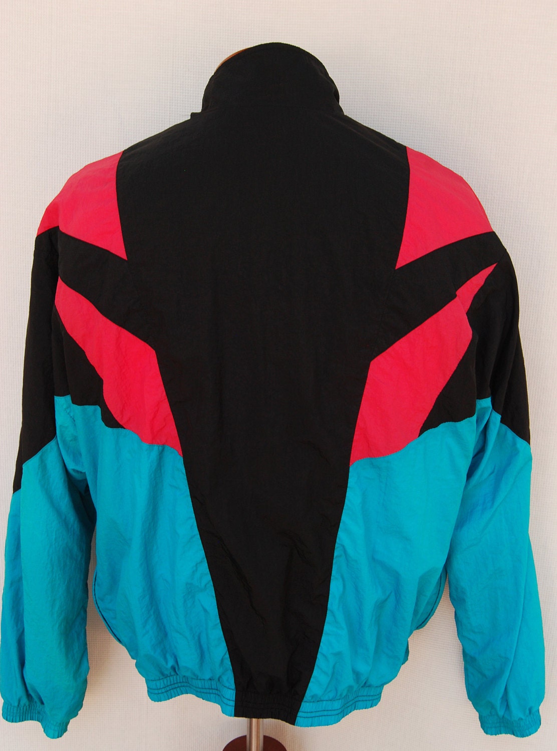 Vintage 90s Nike Color Block Windbreaker Jacket Turquoiose