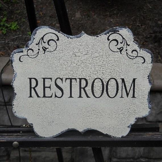 HOME DECOR SIGN, Bath Sign, Bathroom Sign Restroom Sign Antique
