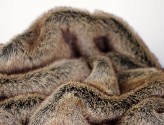 etsy pom pom faux fur super fur soft Bear bear grizzly bear & Brown faux wolf Fur