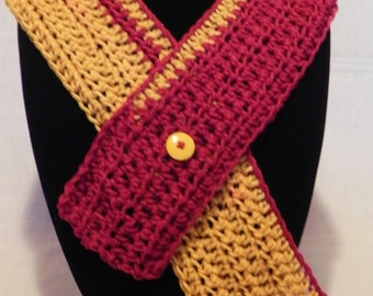 College Football Red and Gold Cowl Neckwarmer