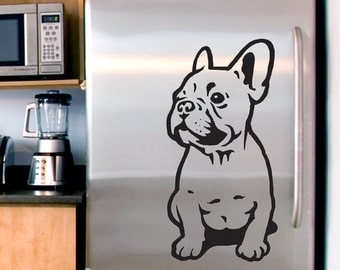Dog Decal French Bulldog Puppy, Vinyl Sticker Decal - Good for Walls, Cars, Ipads, Mirrors Etc