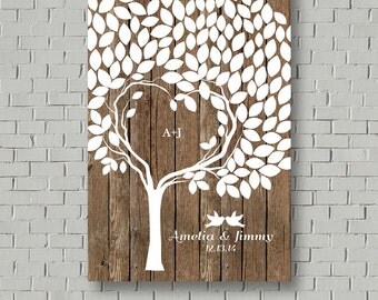 Guest Book Wedding Guest Book Alternative, Rustic Wedding Tree Guest Book Tree, Wedding Signs Wedding Guestbook, Wedding Gift Bridal Gift
