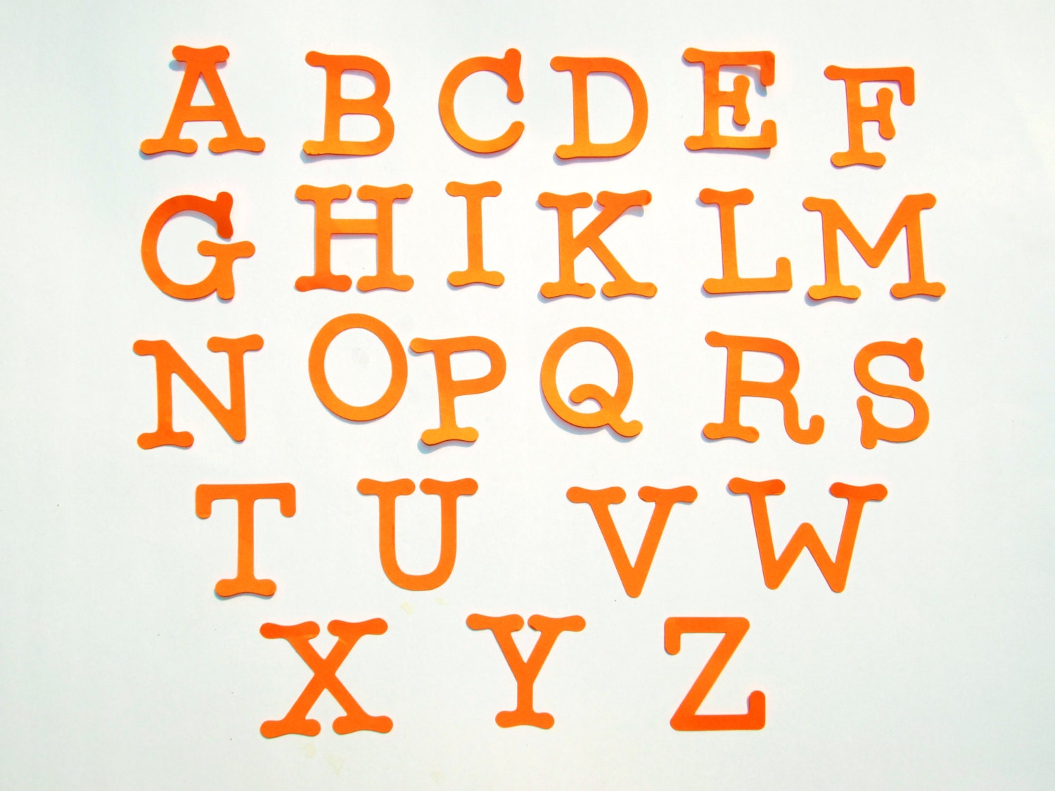 Die Cut Letters Uppercase alphabet letters size from